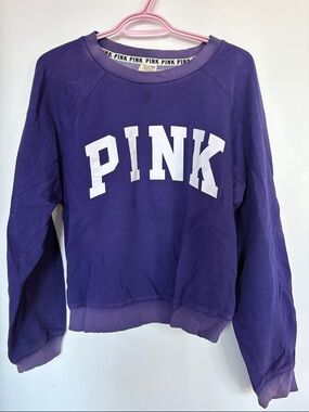 Victoria's Secret PINK Purple & White Sweatshirt